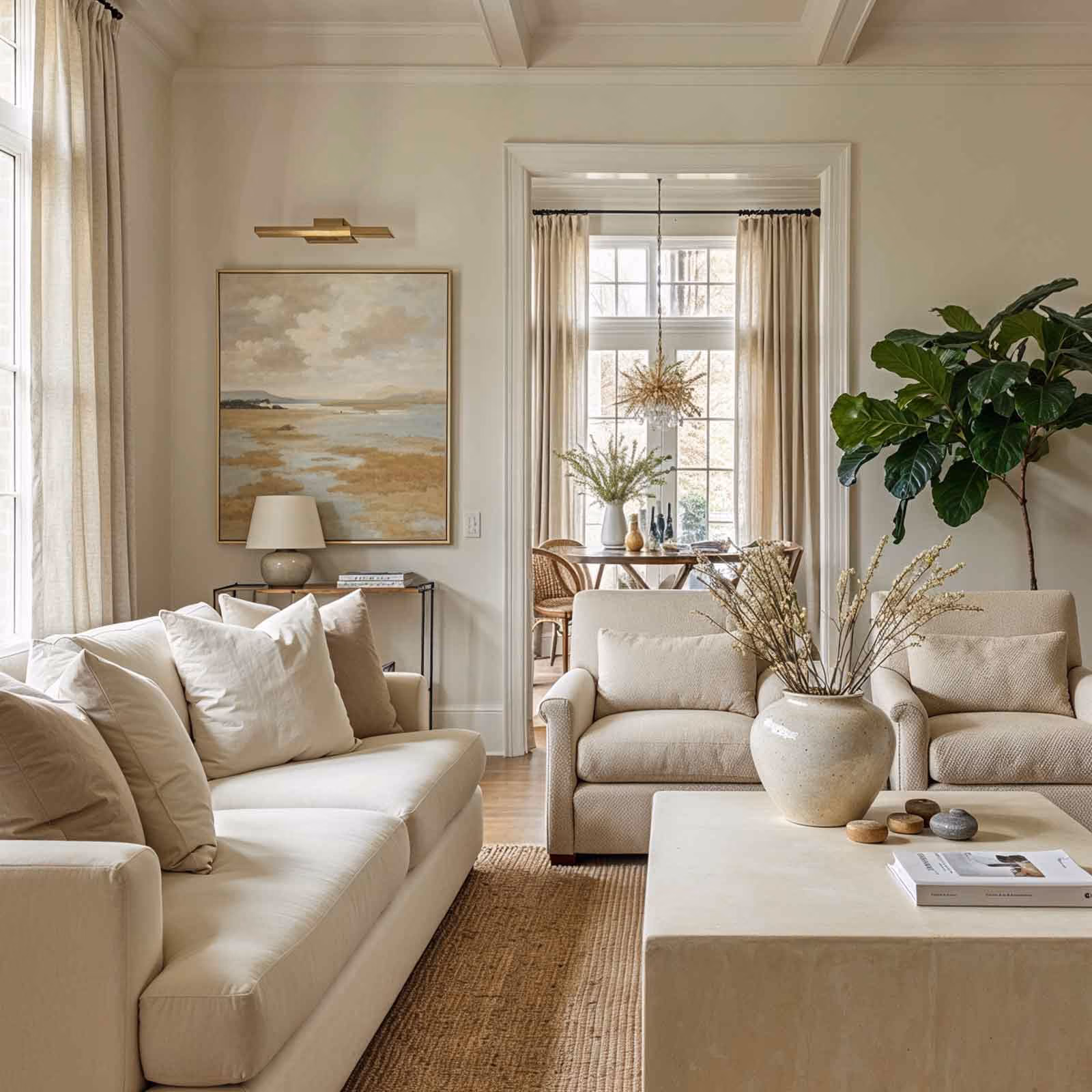 A living room, one of several versions of the same space