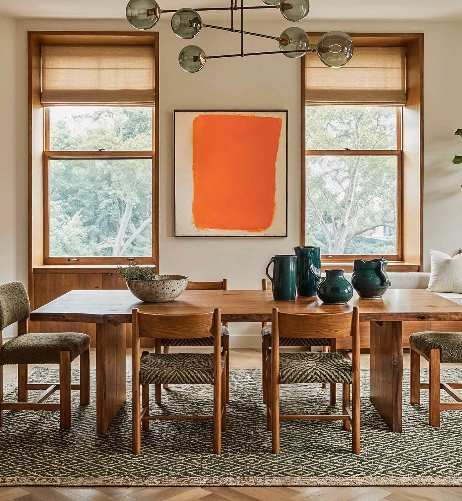 The same dining room, designed